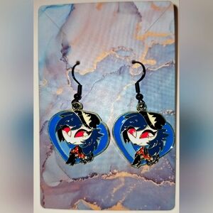 Helluva Boss Earrings Handmade Hypoallergenic Heart Shape Dangle Octavia